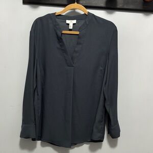 Halston size large Women's charcoal Blouse